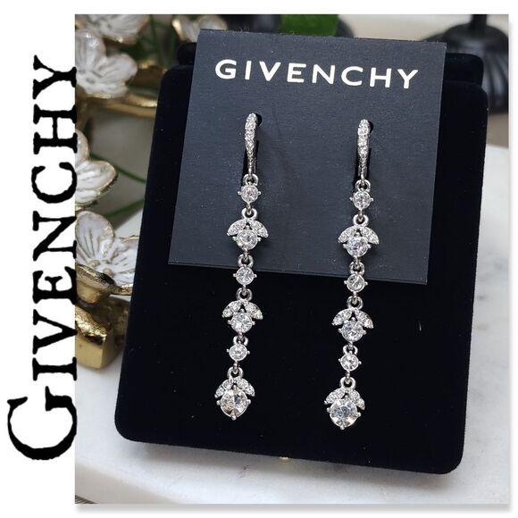 Authentic NWT Givenchy Swarovski Crystal Drop Earring with Unbranded Box - Picture 1 of 9